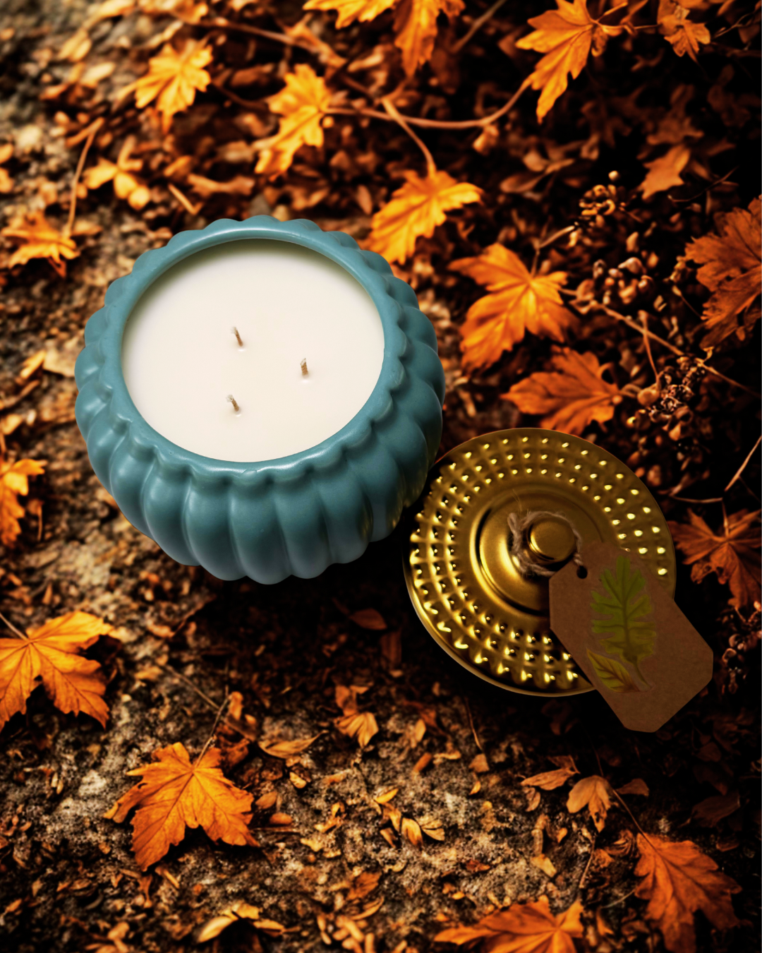 Golden Pumpkin Candle